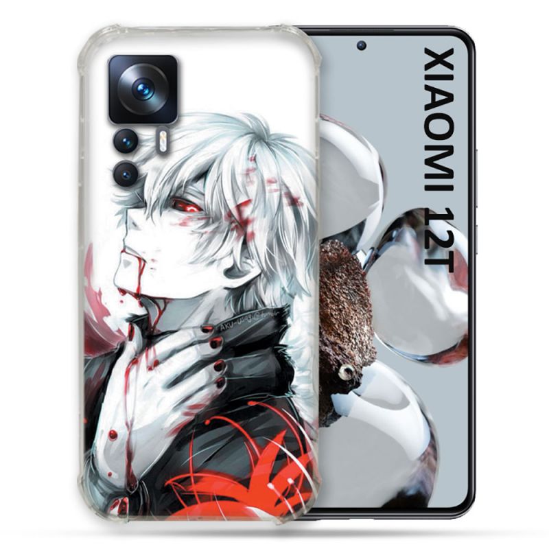 Coque Renforcée Pour Xiaomi 12T Pro Manga Tokyo Ghoul Kaneki Blanc