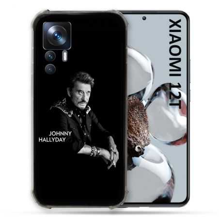 Coque Renforcée Pour Xiaomi 12T Pro Musique Johnny Hallyday Noir