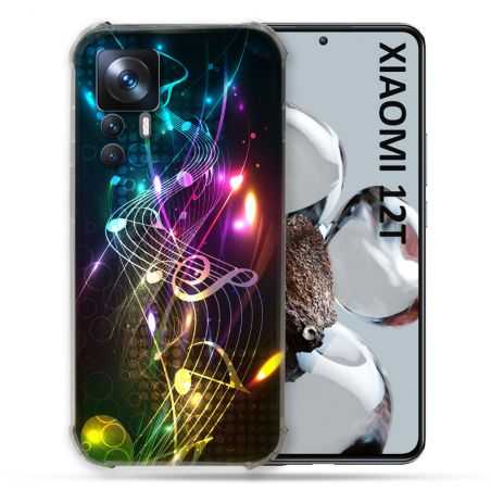 Coque Renforcée Pour Xiaomi 12T Pro Musique Partition Multicolore