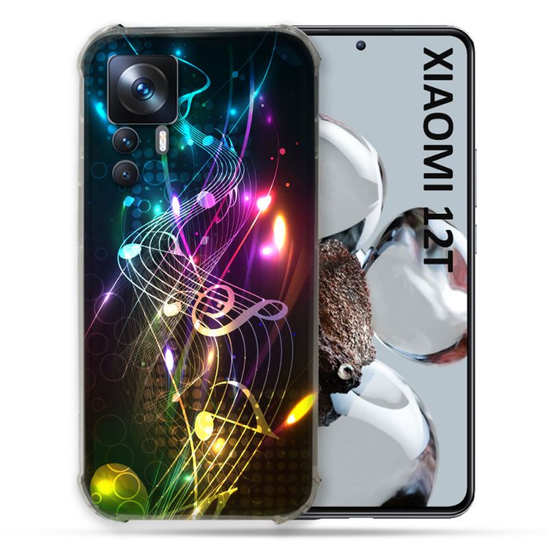 Coque Renforcée Pour Xiaomi 12T Pro Musique Partition Multicolore