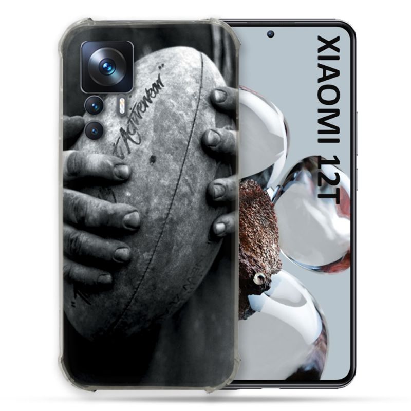Coque Renforcée Pour Xiaomi 12T Pro Sport Rugby Ballon Vintage