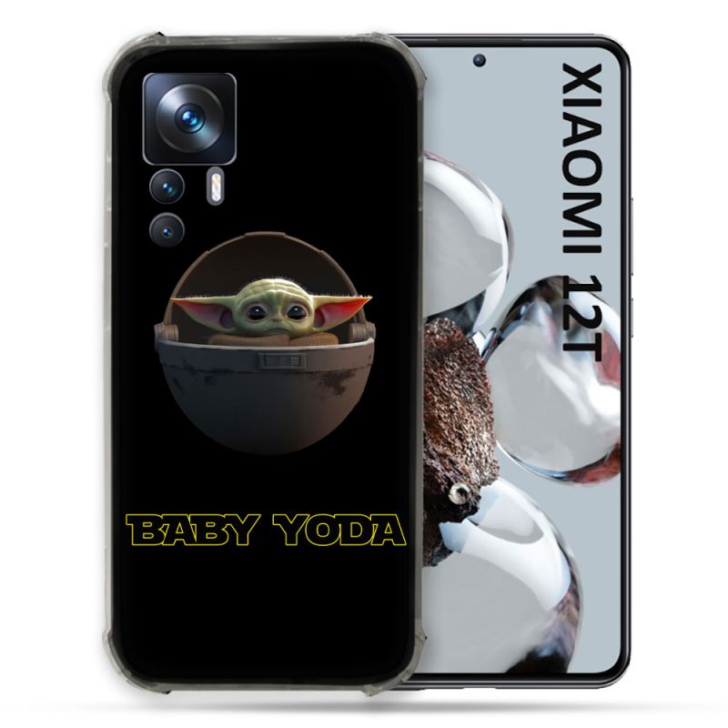 Coque Renforcée Pour Xiaomi 12T Pro Star Wars - Yoda bebe noir