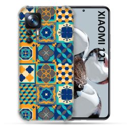 Coque Renforcée Pour Xiaomi 12T Pro Texture Carreau Ciment Orange