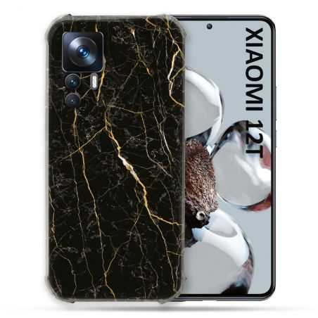 Coque Renforcée Pour Xiaomi 12T Pro Texture Marbre Noir