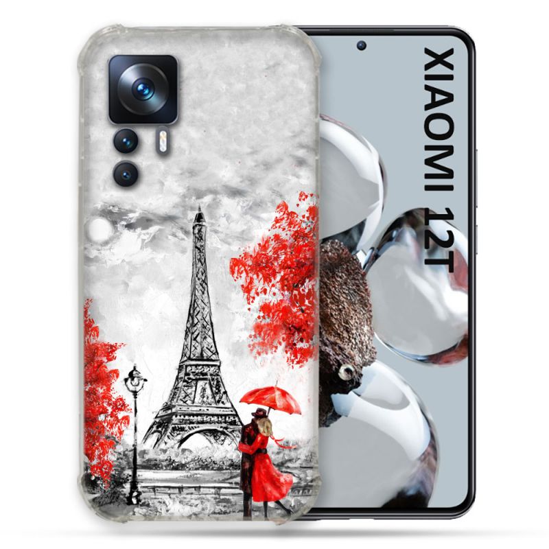 Coque Renforcée Pour Xiaomi 12T Pro Voyage France Paris Rouge