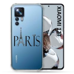 Coque Renforcée Transparente Pour Xiaomi 12T Pro Paris Noir