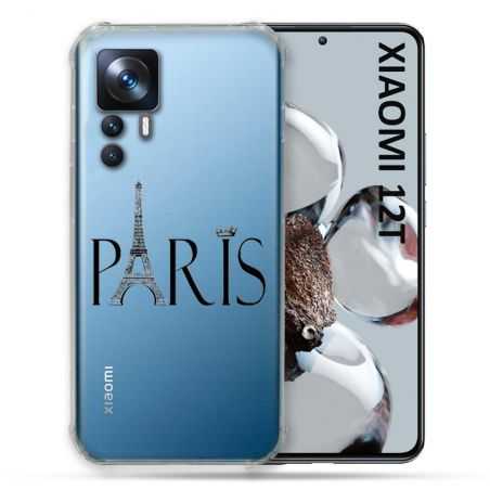 Coque Renforcée Transparente Pour Xiaomi 12T Pro Paris Noir