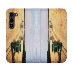 Housse Cuir Portefeuille Pour Samsung Galaxy S23 Agriculture Moissonneuse
