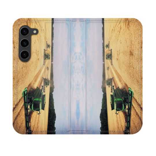 Housse Cuir Portefeuille Pour Samsung Galaxy S23 Agriculture Moissonneuse