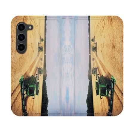 Housse Cuir Portefeuille Pour Samsung Galaxy S23 Agriculture Moissonneuse