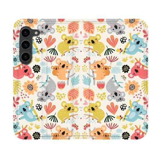 Housse Cuir Portefeuille Pour Samsung Galaxy S23 Animal Koala Pattern