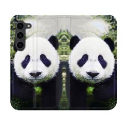 Housse Cuir Portefeuille Pour Samsung Galaxy S23 Animal Panda Color