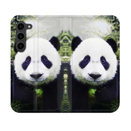 Housse Cuir Portefeuille Pour Samsung Galaxy S23 Animal Panda Color