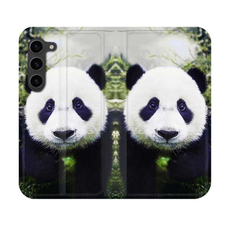 Housse Cuir Portefeuille Pour Samsung Galaxy S23 Animal Panda Color