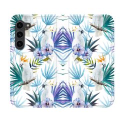 Housse Cuir Portefeuille Pour Samsung Galaxy S23 Animal Perroquet Peinture