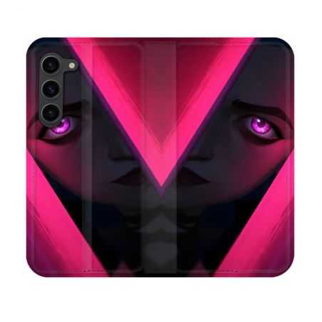 Housse Cuir Portefeuille Pour Samsung Galaxy S23 Arcane Jynx Rose