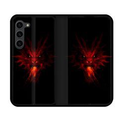 Housse Cuir Portefeuille Pour Samsung Galaxy S23 Fantastique Dragon Feu