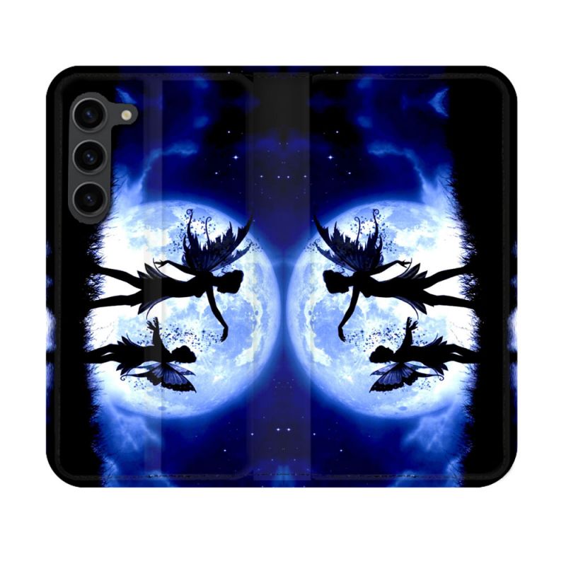Housse Cuir Portefeuille Pour Samsung Galaxy S23 Fantastique Fee Lune