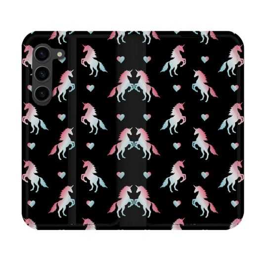Housse Cuir Portefeuille Pour Samsung Galaxy S23 Fantastique Licorne Pattern