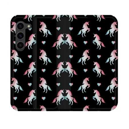 Housse Cuir Portefeuille Pour Samsung Galaxy S23 Fantastique Licorne Pattern
