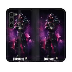 Housse Cuir Portefeuille Pour Samsung Galaxy S23 Fortnite Raven