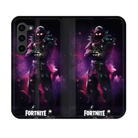 Housse Cuir Portefeuille Pour Samsung Galaxy S23 Fortnite Raven