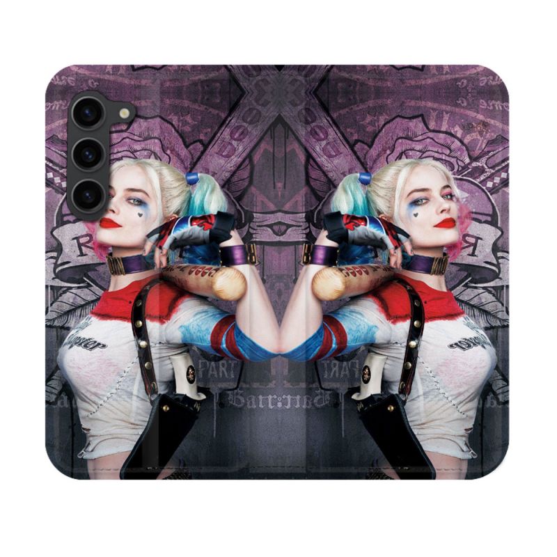 Housse Cuir Portefeuille Pour Samsung Galaxy S23 Harley Quinn Batte