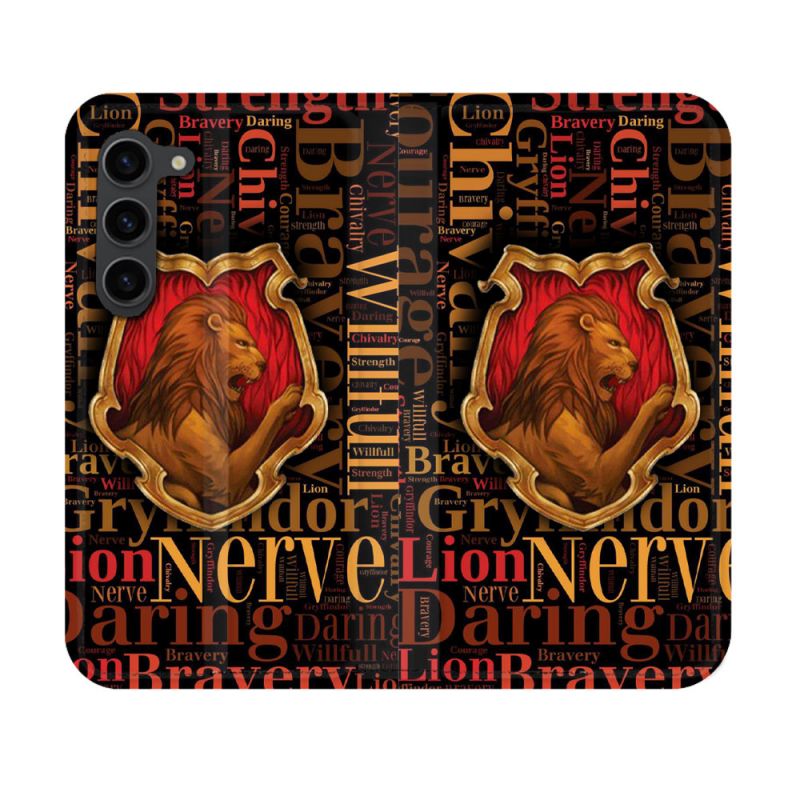 Housse Cuir Portefeuille Pour Samsung Galaxy S23 Harry Potter Griffondor