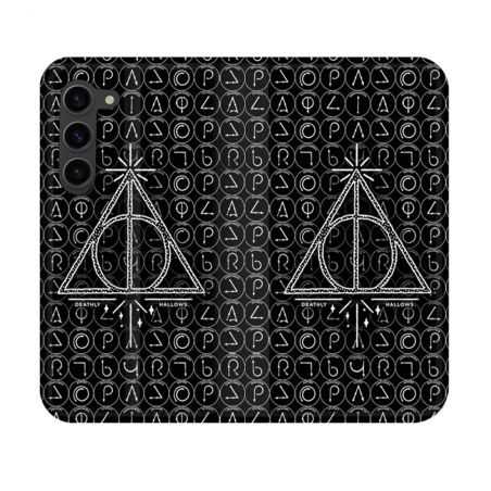 Housse Cuir Portefeuille Pour Samsung Galaxy S23 Harry Potter Hollows Triangle Noir