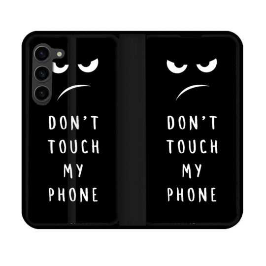 Housse Cuir Portefeuille Pour Samsung Galaxy S23 Humour Don't Touch
