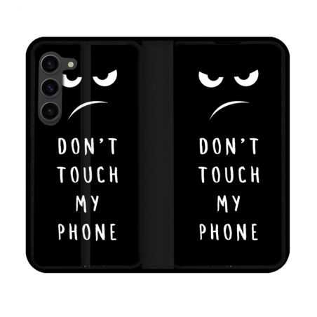 Housse Cuir Portefeuille Pour Samsung Galaxy S23 Humour Don't Touch