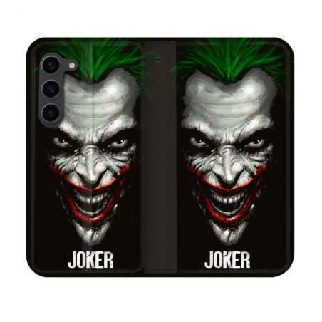Housse Cuir Portefeuille Pour Samsung Galaxy S23 Joker Noir