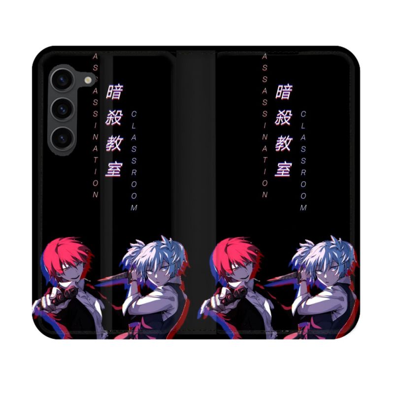 Housse Cuir Portefeuille Pour Samsung Galaxy S23 Manga Assassination Classroom Duo