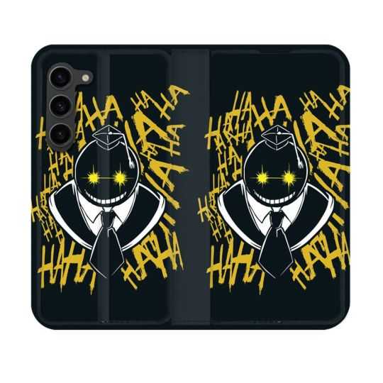 Housse Cuir Portefeuille Pour Samsung Galaxy S23 Manga Assassination Classroom Kuro Noir