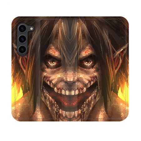 Housse Cuir Portefeuille Pour Samsung Galaxy S23 Manga Attaque Titans Eren Titan