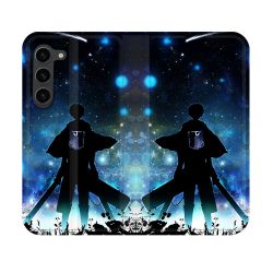 Housse Cuir Portefeuille Pour Samsung Galaxy S23 Manga Attaque Titans Levi
