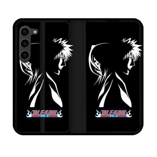 Housse Cuir Portefeuille Pour Samsung Galaxy S23 Manga Bleach Duo