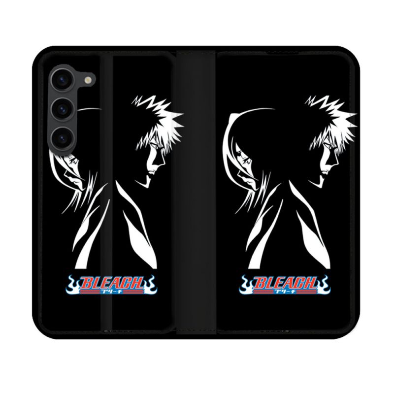 Housse Cuir Portefeuille Pour Samsung Galaxy S23 Manga Bleach Duo