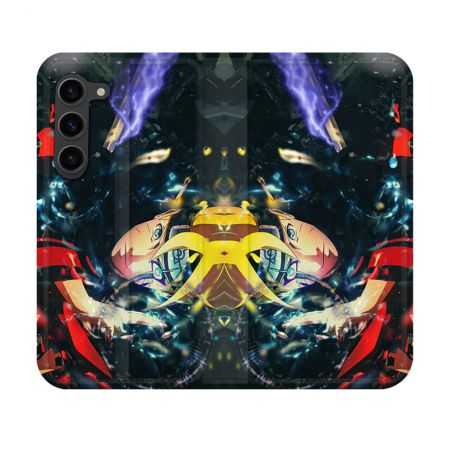 Housse Cuir Portefeuille Pour Samsung Galaxy S23 Manga Boruto Eclair