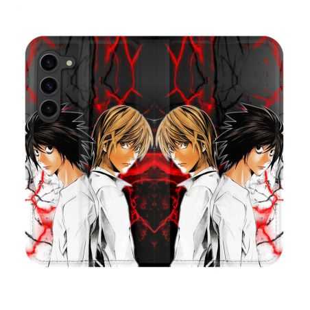 Housse Cuir Portefeuille Pour Samsung Galaxy S23 Manga Death Note Duo