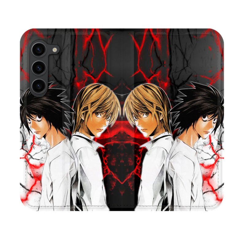 Housse Cuir Portefeuille Pour Samsung Galaxy S23 Manga Death Note Duo