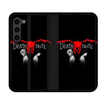 Housse Cuir Portefeuille Pour Samsung Galaxy S23 Manga Death Note Noir