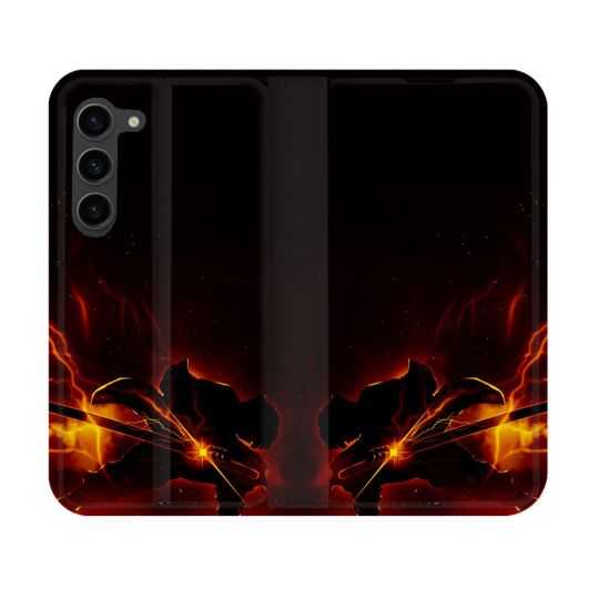 Housse Cuir Portefeuille Pour Samsung Galaxy S23 Manga Demon Slayer Electric