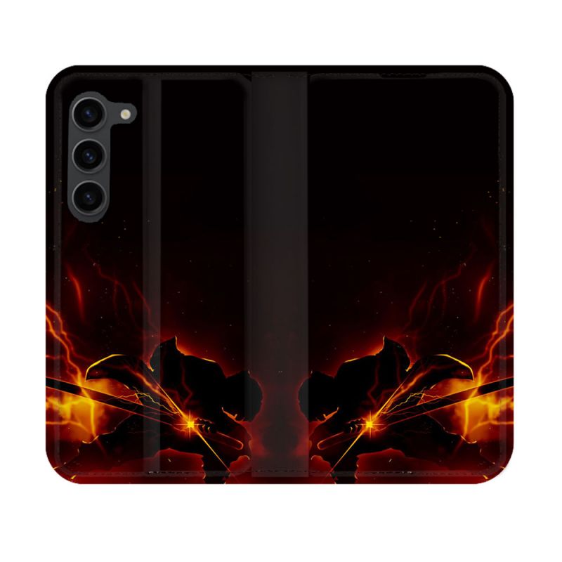Housse Cuir Portefeuille Pour Samsung Galaxy S23 Manga Demon Slayer Electric
