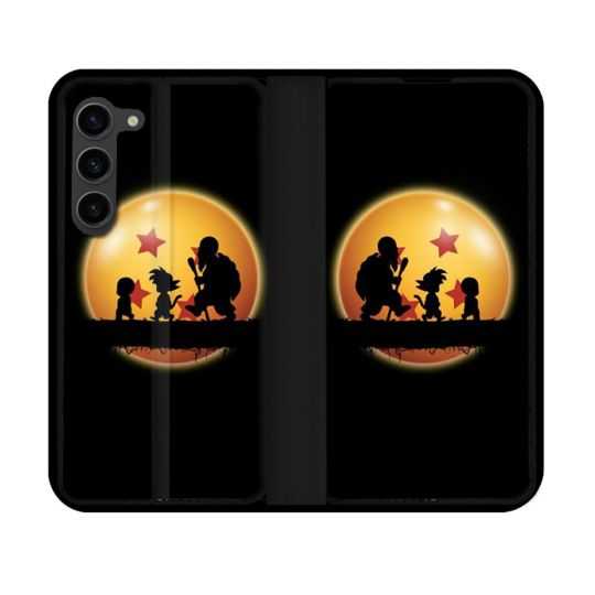 Housse Cuir Portefeuille Pour Samsung Galaxy S23 Manga Dragon Ball Vintage