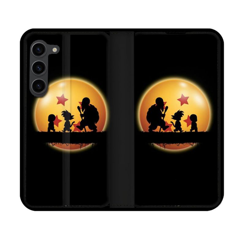 Housse Cuir Portefeuille Pour Samsung Galaxy S23 Manga Dragon Ball Vintage