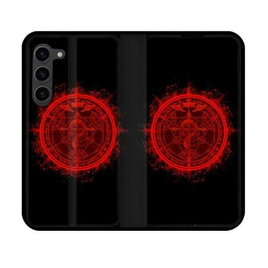 Housse Cuir Portefeuille Pour Samsung Galaxy S23 Manga Fullmetal Alchemist Logo