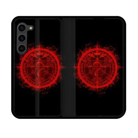 Housse Cuir Portefeuille Pour Samsung Galaxy S23 Manga Fullmetal Alchemist Logo