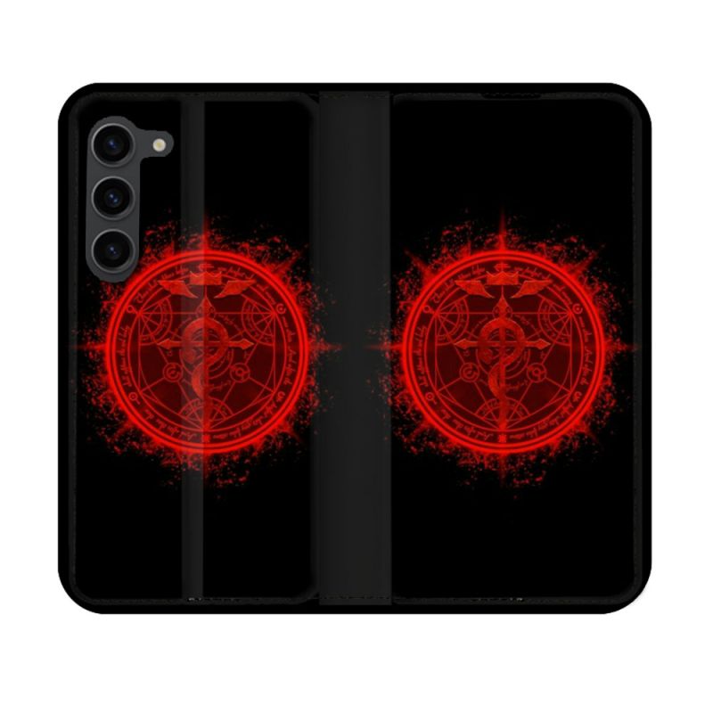 Housse Cuir Portefeuille Pour Samsung Galaxy S23 Manga Fullmetal Alchemist Logo