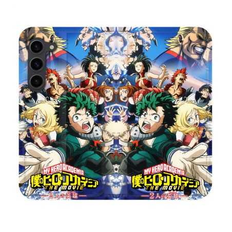 Housse Cuir Portefeuille Pour Samsung Galaxy S23 Manga My Hero Academia Affiche